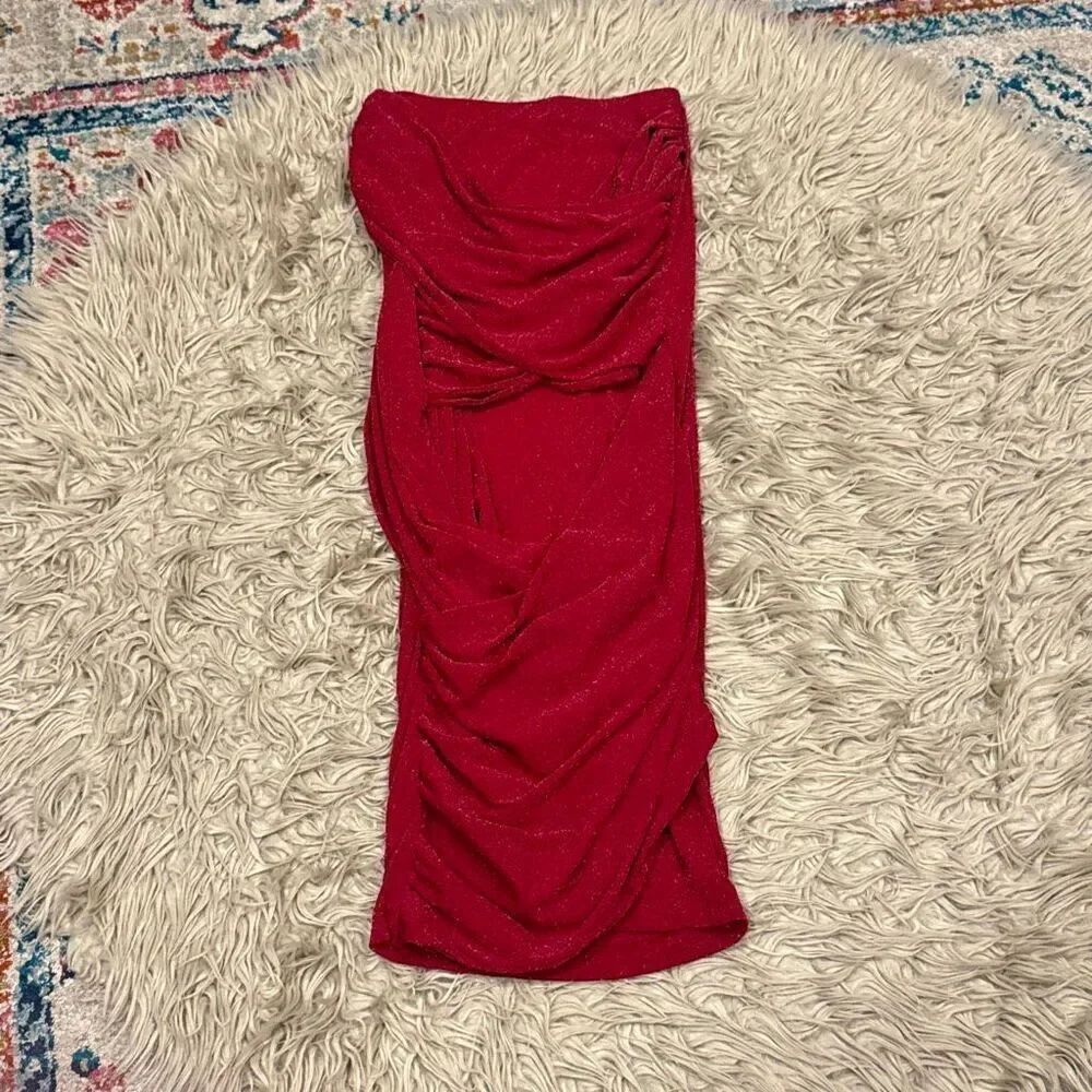 Jlux label slinky sparkly red dress size small